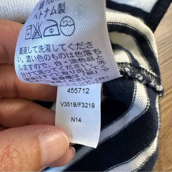 Lands End Tunic Hoodie Henley Navy Blue White Stripes Nautical Womens Plus 1X - Picture 7 of 10